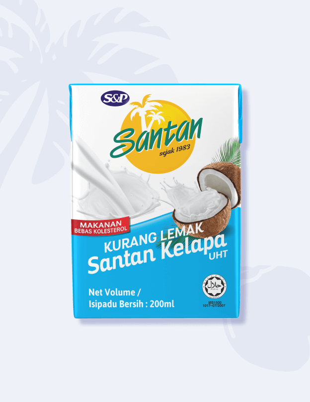 S&P Santan Reduce Fat Coconut Milk (200ml)
